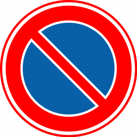 Verkeersbord: E01 - Verboden te parkeren