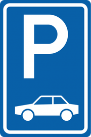 Verkeersbord: E08 - Parkeren voor aangegeven categorie