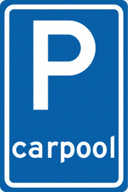 Verkeersbord: E13 - Carpoolplaats